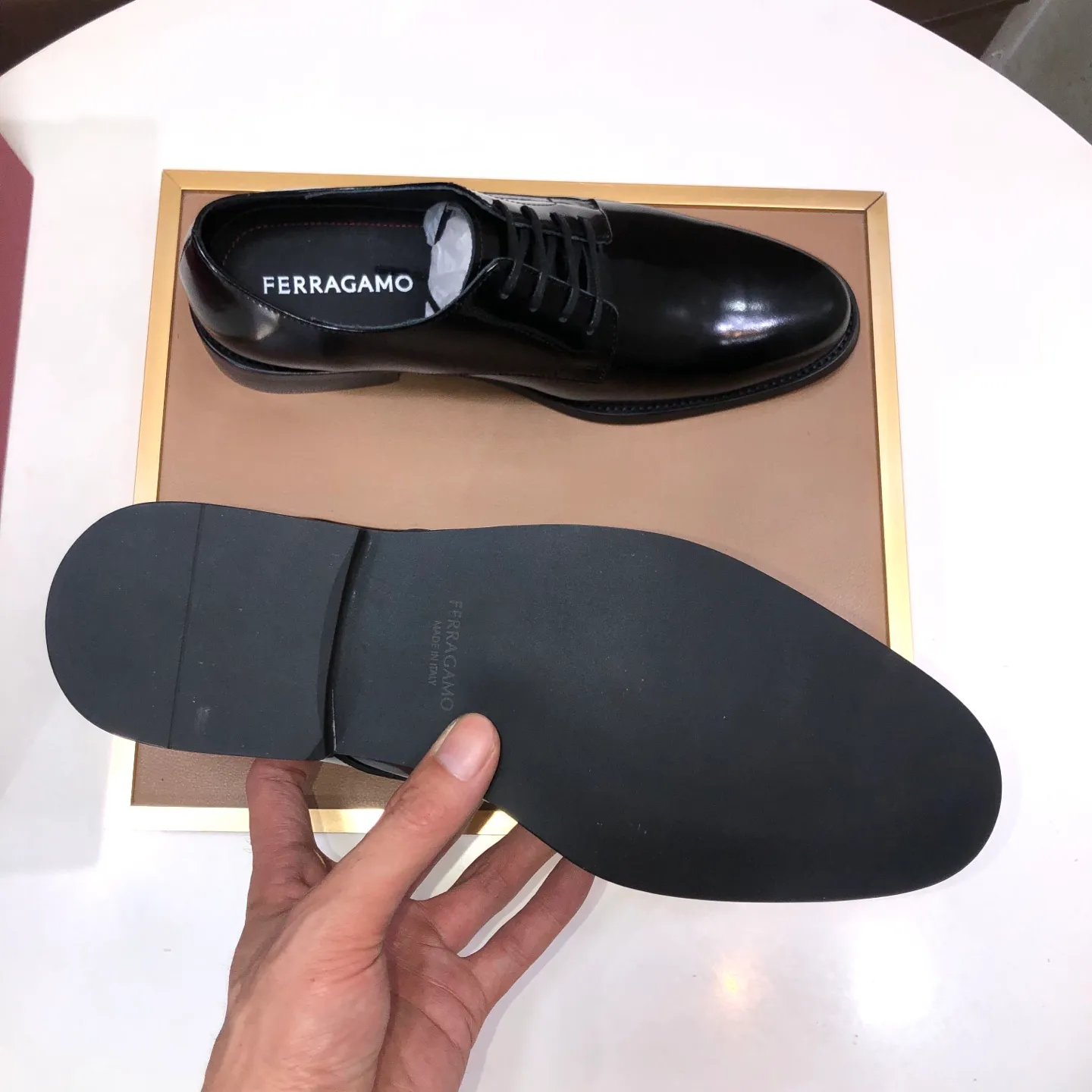 Men's shoes 💰540💰 [Ferragamo/Ferragamo] The latest model from the counter. Original imported high-quality cowhide with open sides + imported 🐂 cowhide lining + original luxury metal buckle + original combination outsole. Comparison is stress-free 38–45 (45 is custom-made and cannot be returned or exchanged)